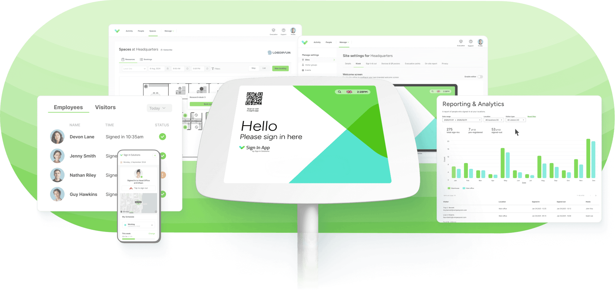 visitor management next generation UI